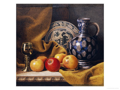 Still Life with a Jug, a Plate, a Goblet and Apples
