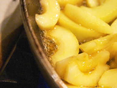 Apples Frying in Restaurant, Buenos Aires, Argentina