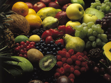 Assortment of Apples, Grapes, Berries and Oranges