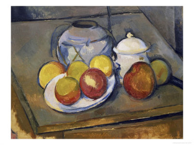 Flawed Vase, Sugar Bowl and Apples